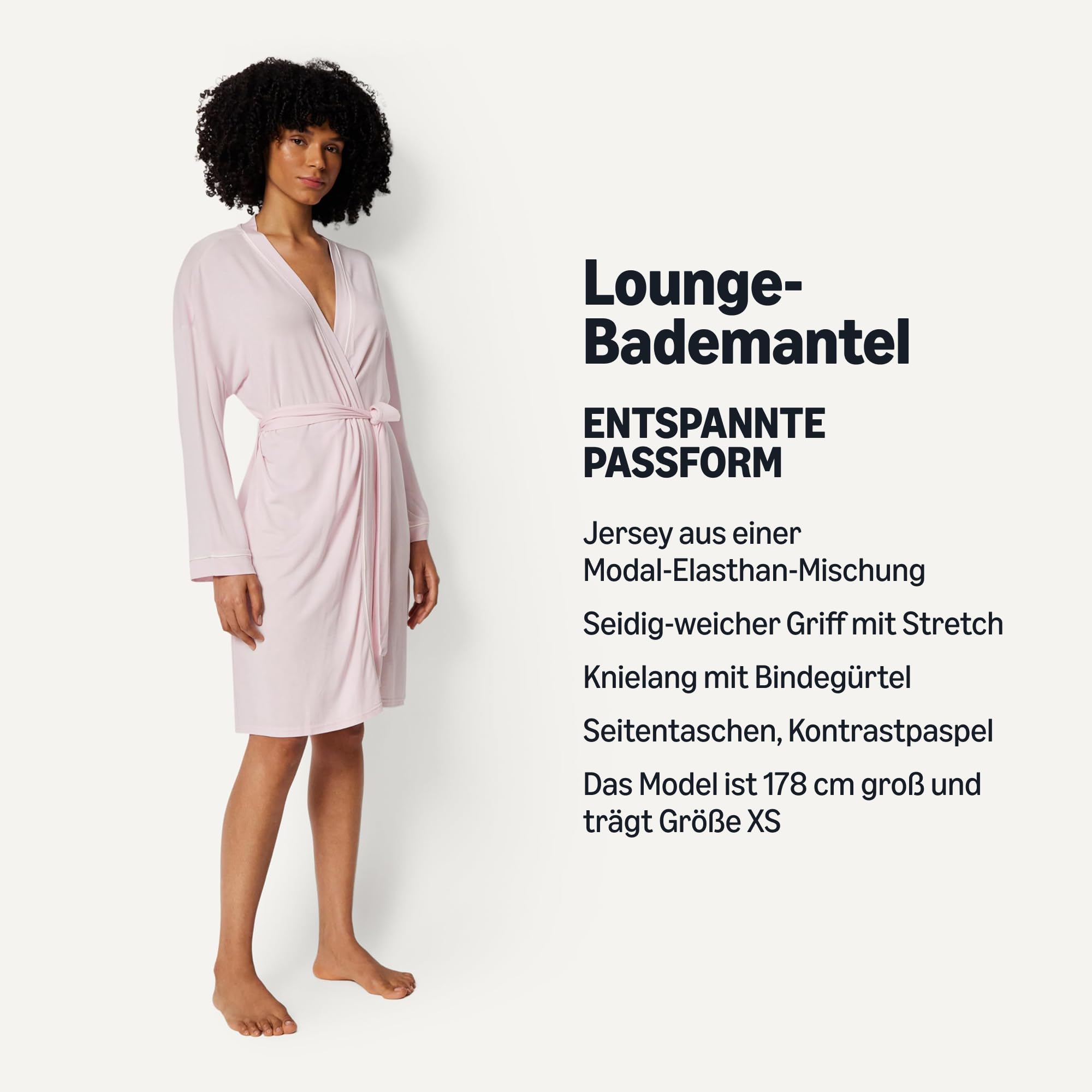 Amazon Essentials Damen Langärmeliger Bademantel aus Modal-Mischgewebe