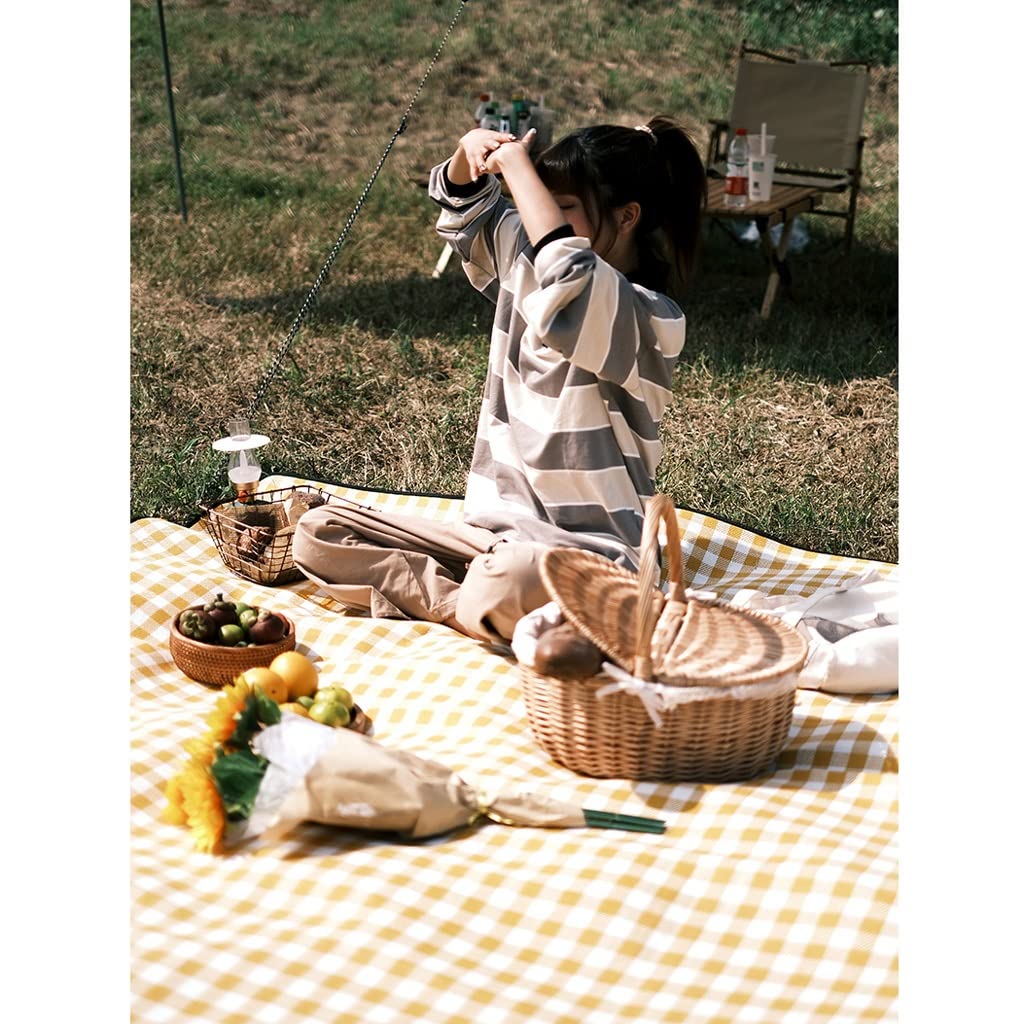 Tappetino da picnic campeggio parco coperta tappetino a esterno pieghevole tappetino da picnic portatile tappetino da spiaggia (Color : Yellow, Size : 200 * 200cm)