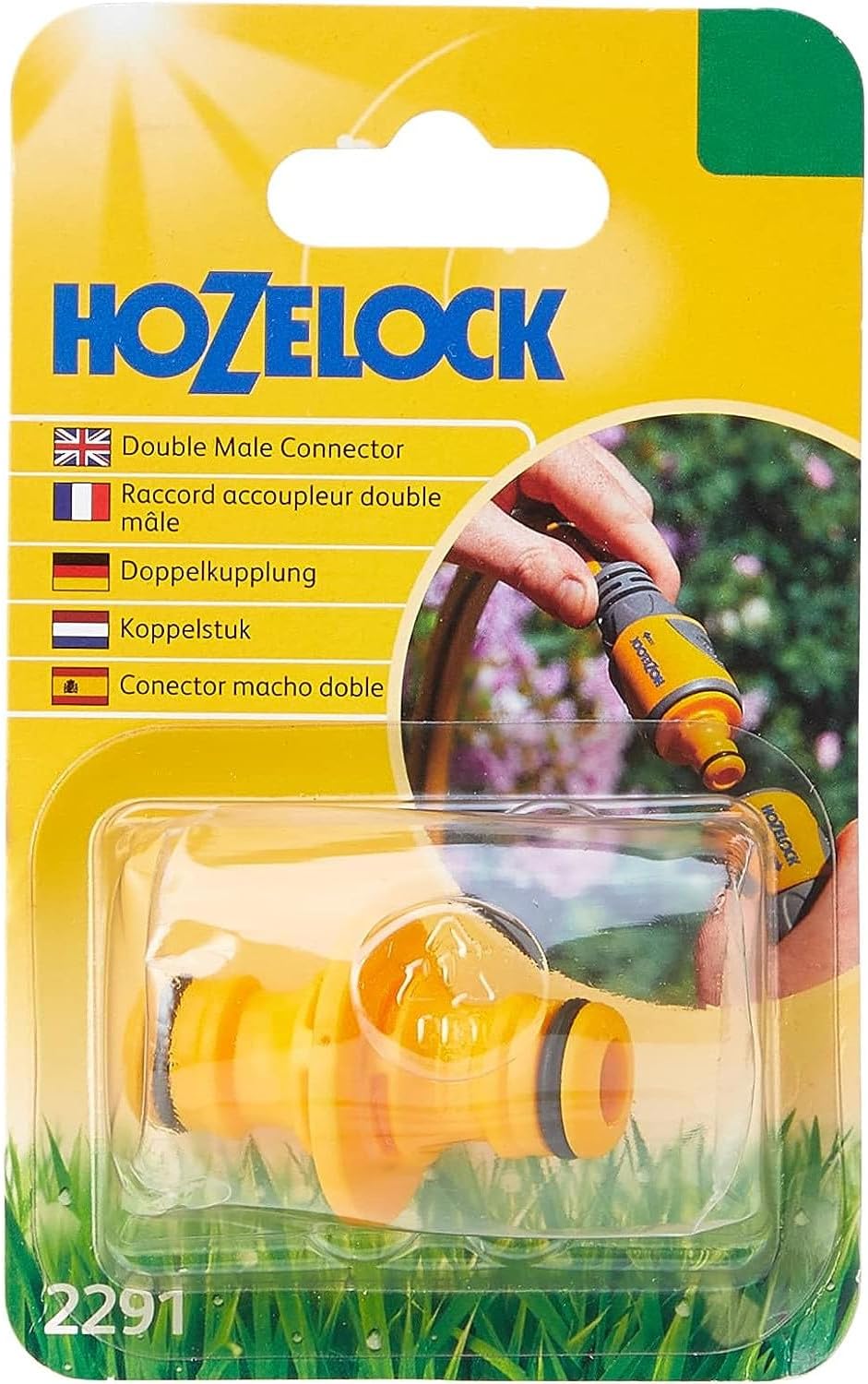 AMK® Hozelock Double Male Connector 2291 Garden Hose Pipe Fitting