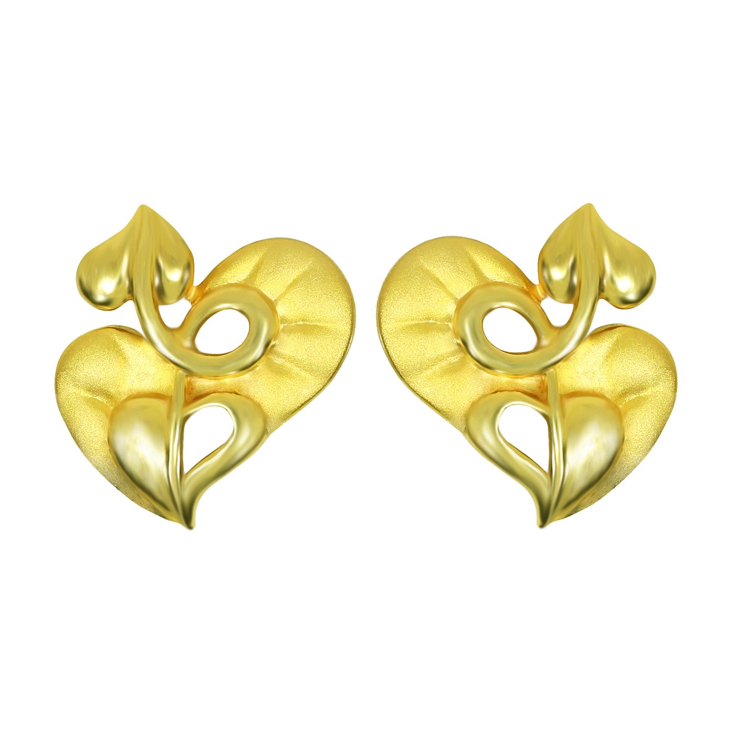 22KT Yellow Gold Stud Earrings for Girls-image-20