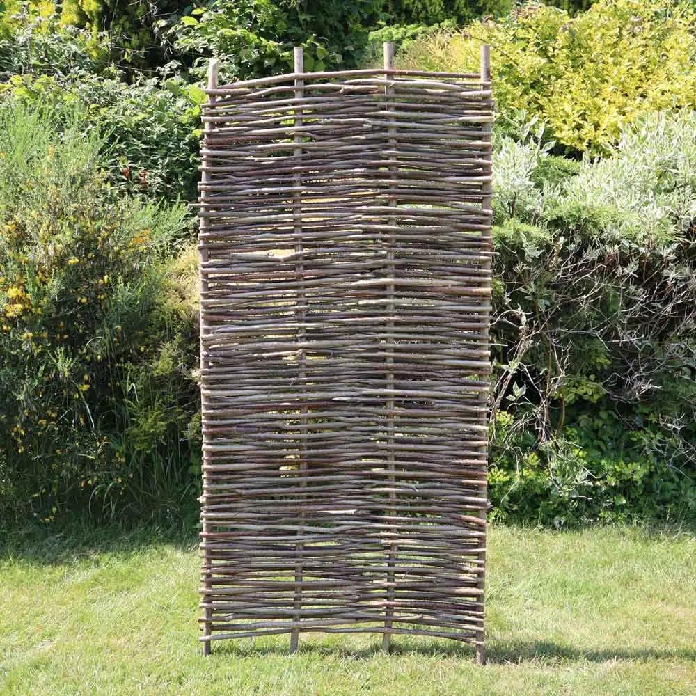 W0.9-1.82m x H0.6-1.82m Hazel Hurdle Fence Panel Premium Weave | 8 Sizes (W0.9m x H1.82m, 1)