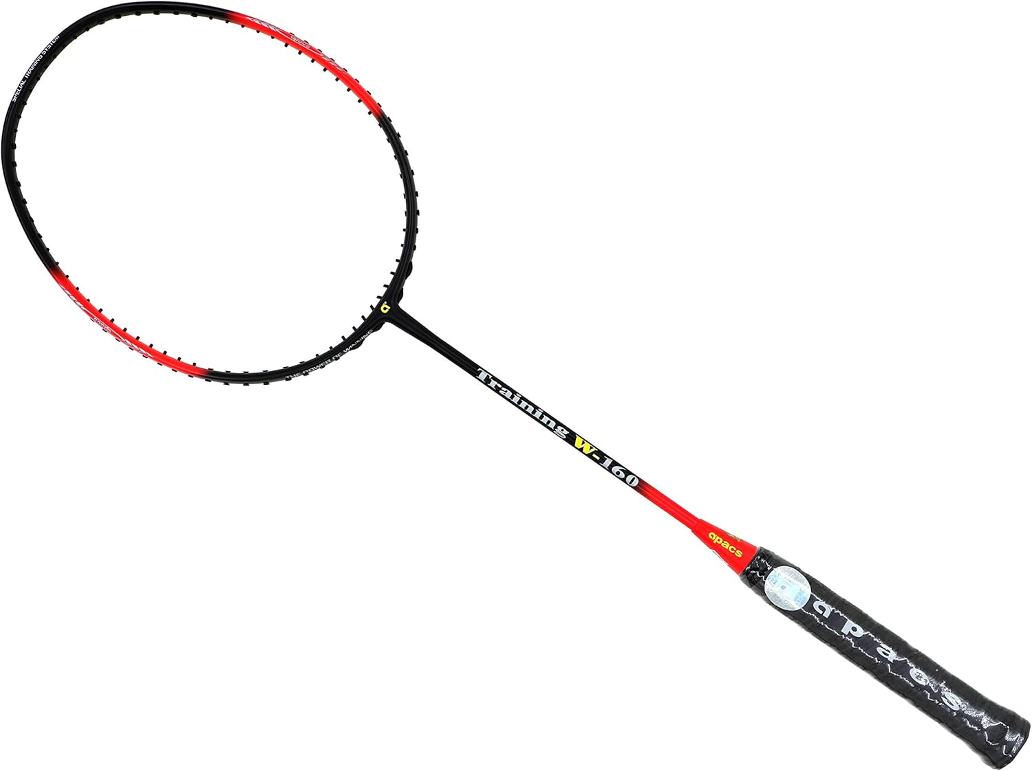 Amazon.com : Apacs Training W-160 Red Black Pre-Strung Badminton Racket ...
