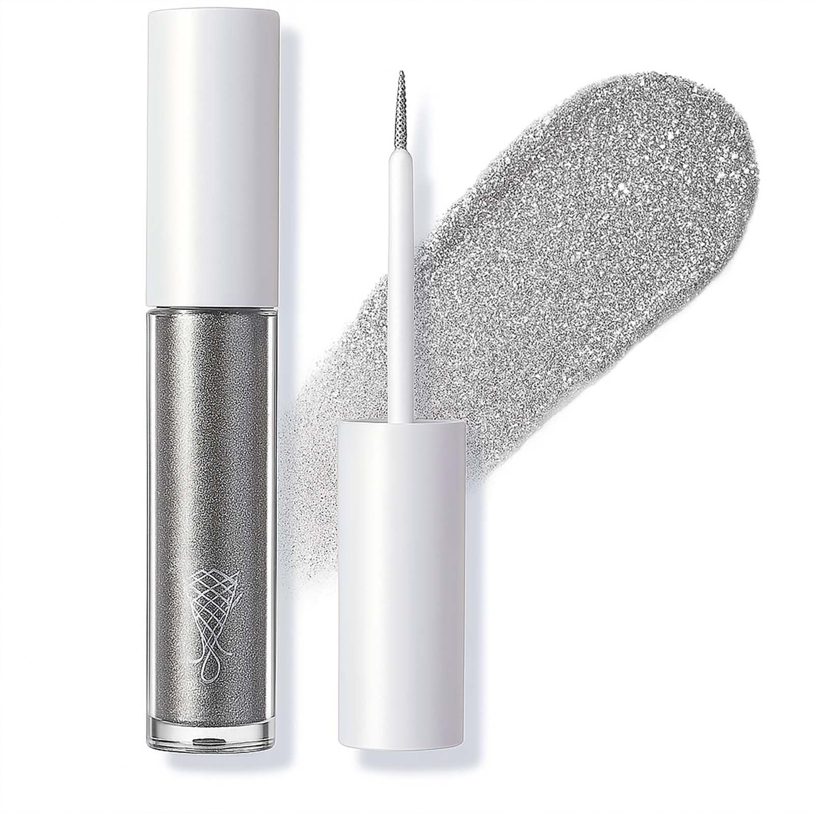 Star Silver Glitter Eyeliner Liquid with Metallic Shimmer, Highly Pigmented, Waterproof