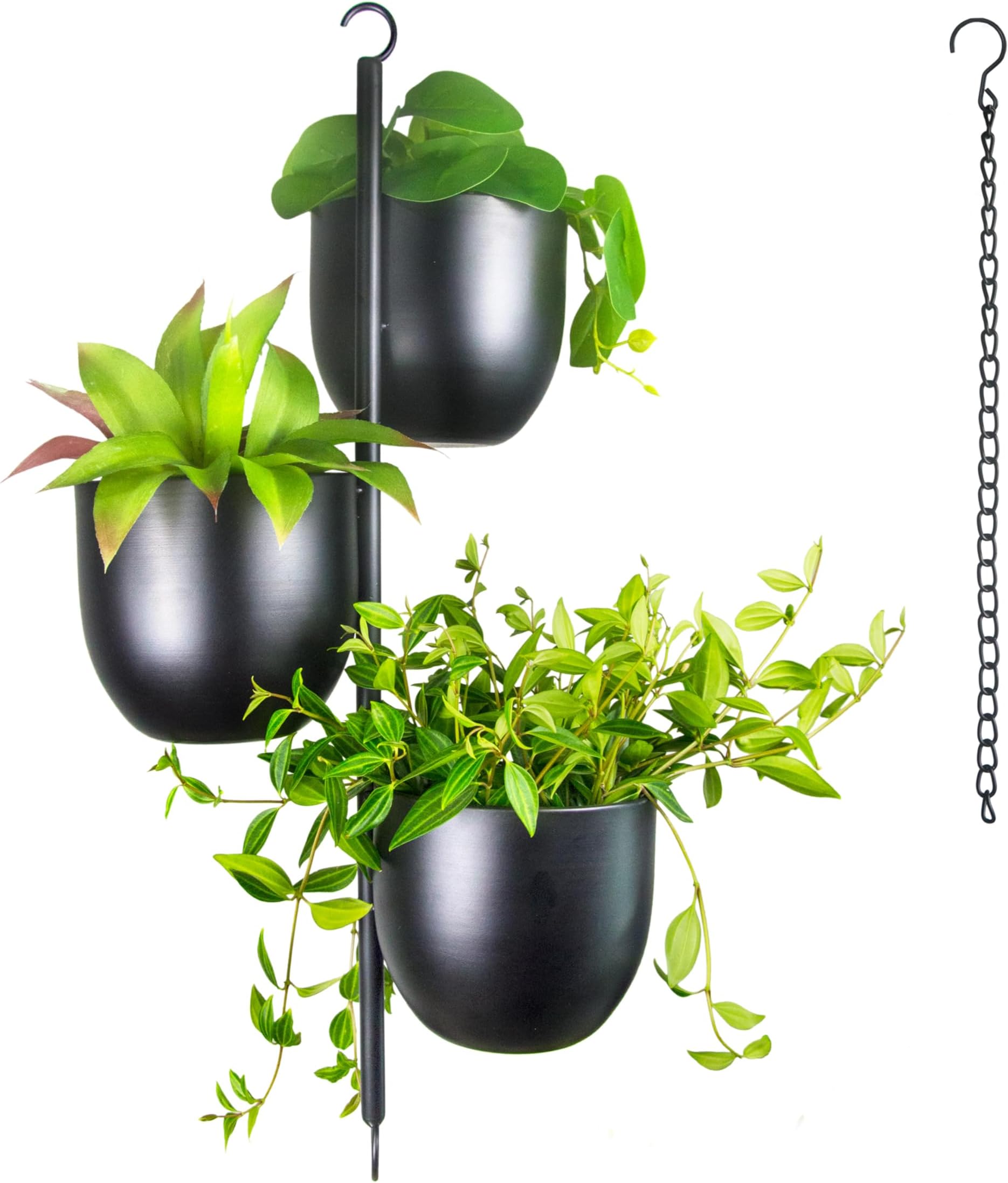 Amazon.com: Dravmola Hanging Planters for Indoor Plants 2 Tier Plant ...