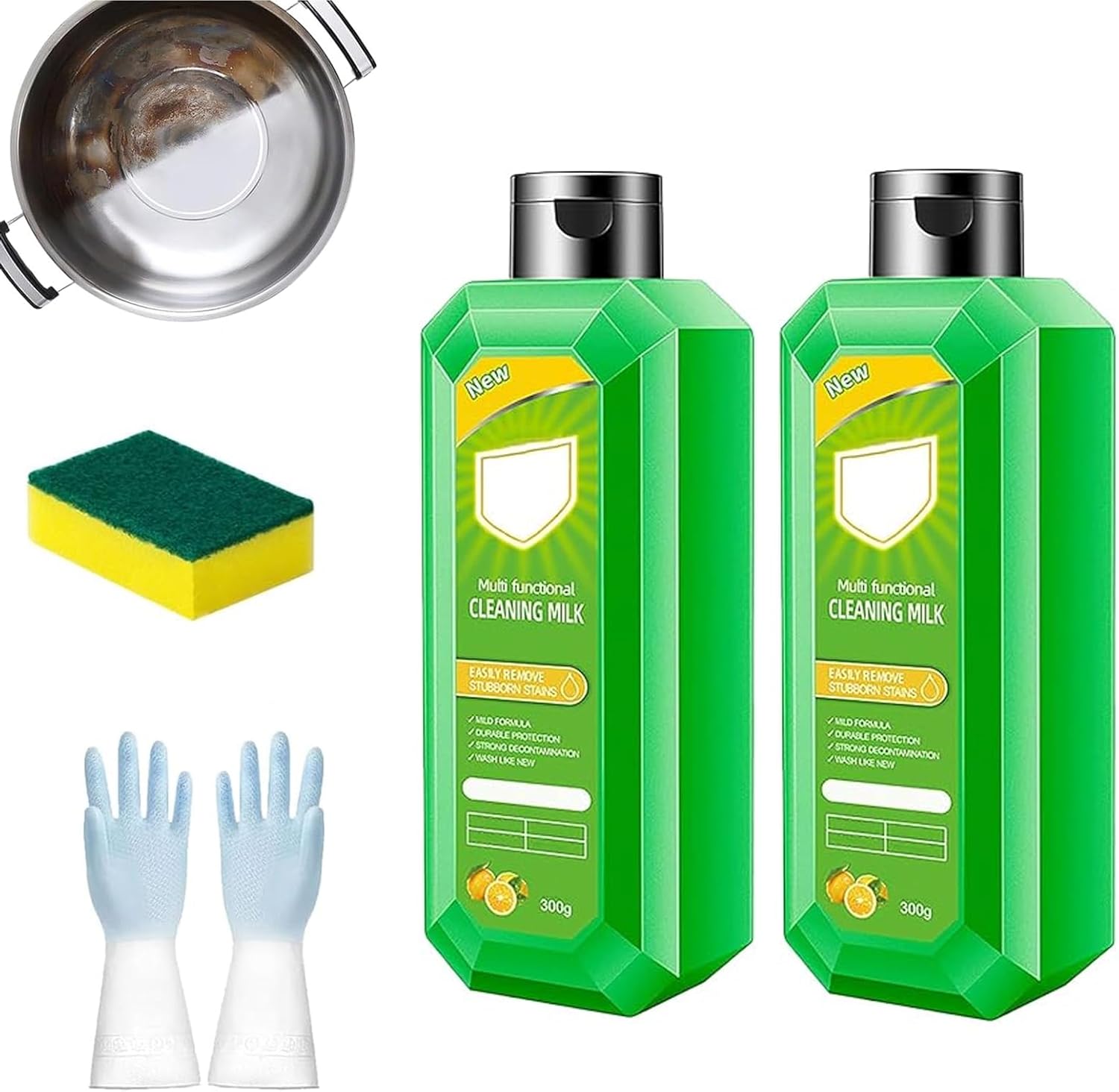 Powerful Multifunctional Concentrated Cleansing Lotion,Cleaning Milk House Cleaner, Effectively Remove Stains and Dirt Various Surfaces for Multi-Scene Clean (2pcs)