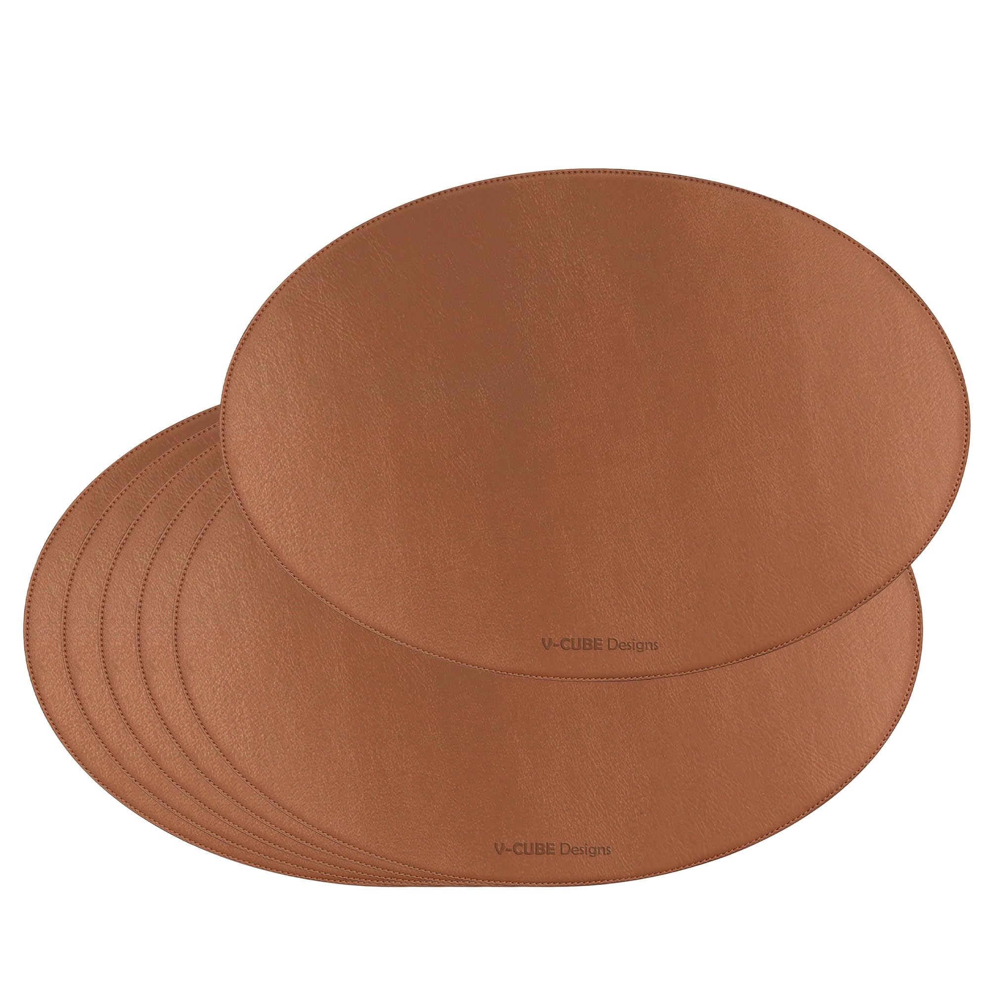 Vegan Leather Placemats - Set of 6 -6 Vegan Leather Placemats - Set of 6 -6