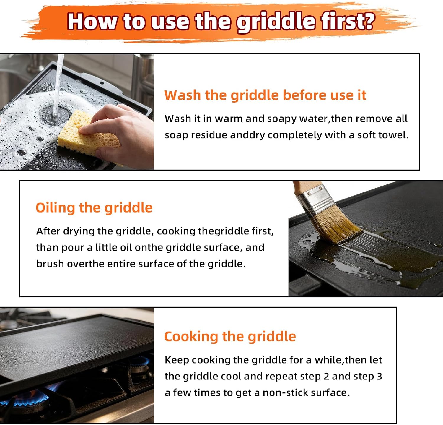 W10432544 W10432539 Griddle Replacement for Whirlpool Gas Range