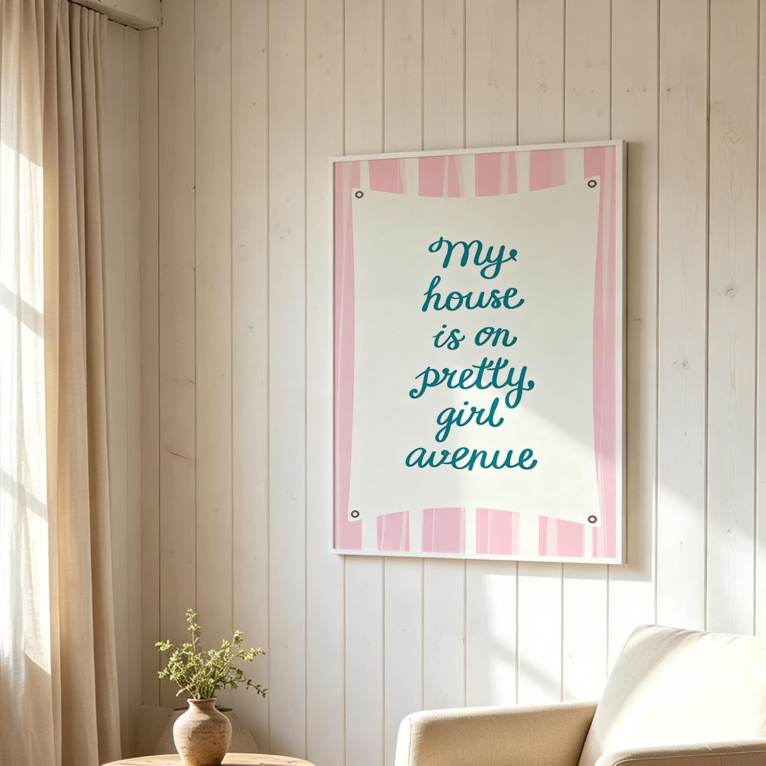 Cute Girly Quote Wall Art Canvas Print for Home Living Room Decor Unframed image 2