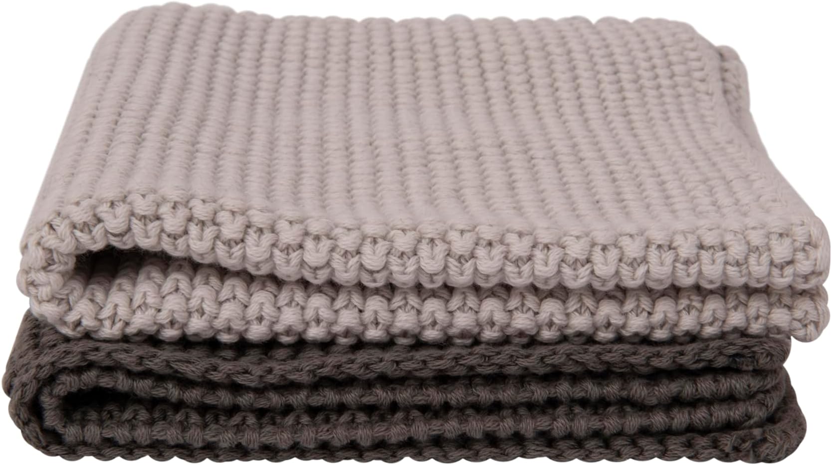 Creative Co-Op Grey Cotton Knit Sheep Blanket - 40x32 Inch Soft Baby Blanket