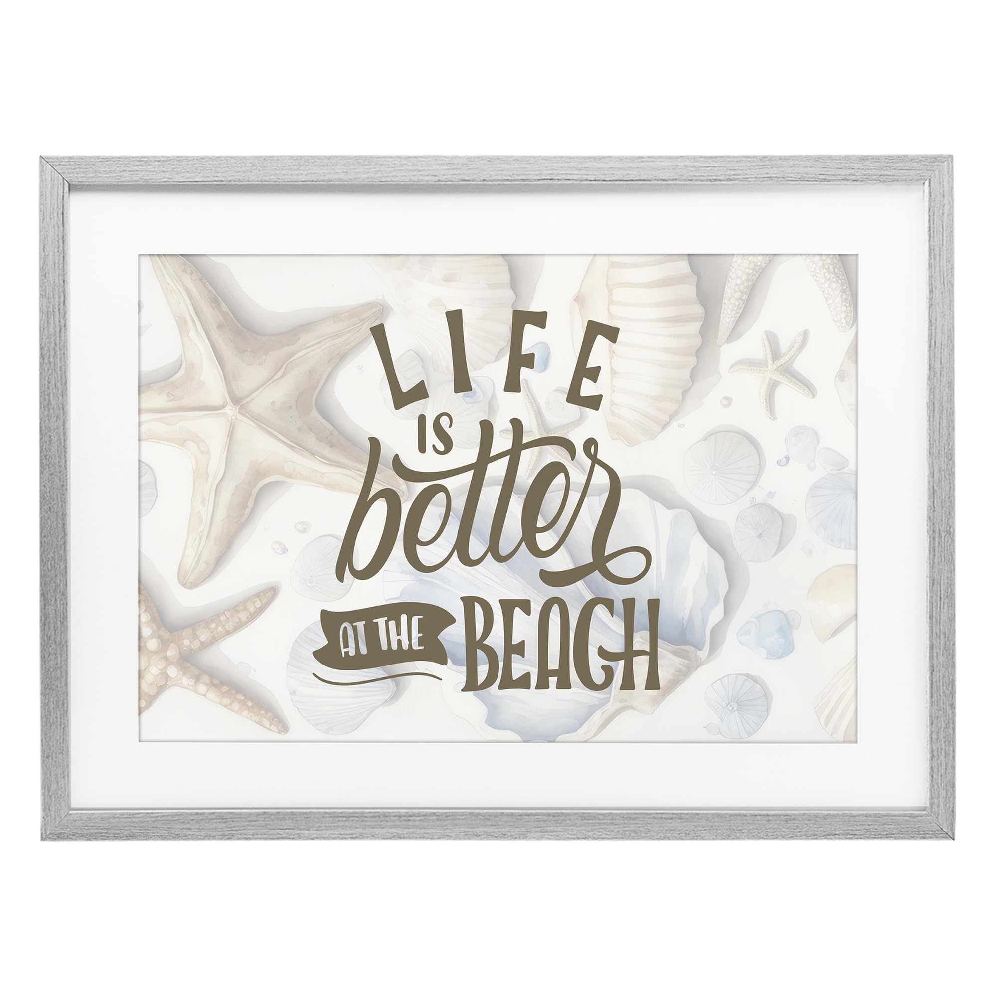 'Better At Beach Seashells'| Framed Print Under Glass