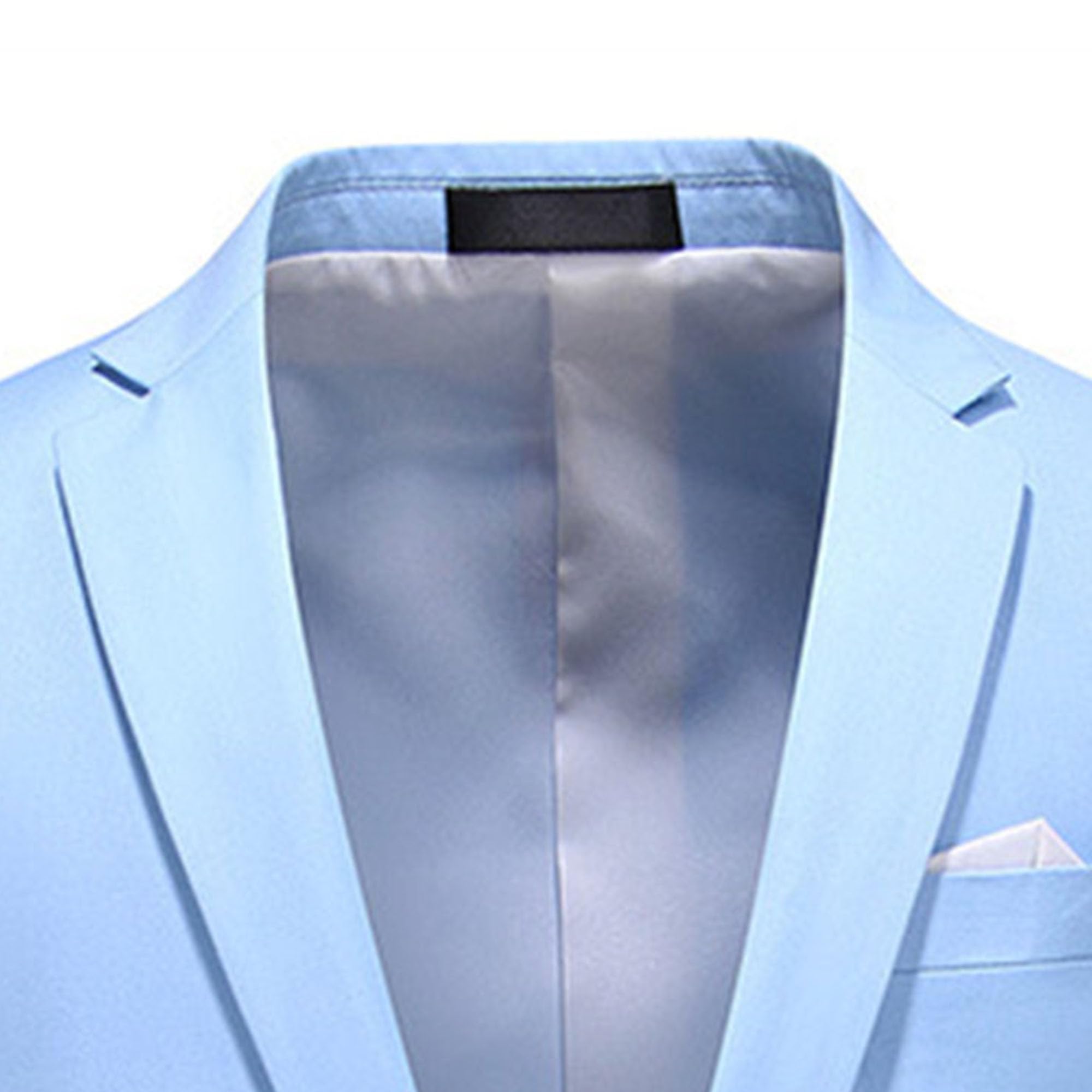 Men's Suit Jacket One Button Elegant Solid Blazer Sport Coats Slim Fit Single Breasted Party Blazer Jacket (3XL-cm,Light Blue)