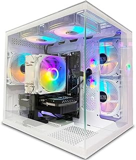 Computadora de escritorio, Core i5-12400F, PC para juegos, RTX 3050 6G, RAM DDR4 32G, SSD NVME de 1 TB, computadoras torre preconstruidas para juegos, hogar y negocios