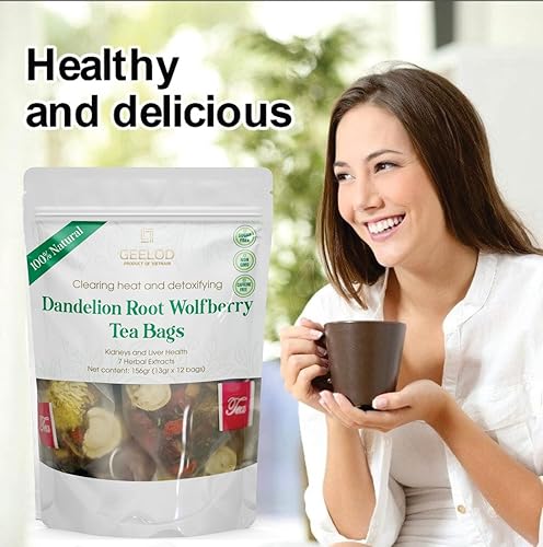 Miniatura 6 de Bolsas de té Wolfberry de raíz de diente de león premium, té para la salud de los riñones y el hígado, siete ingredientes herbarios vietnamitas
