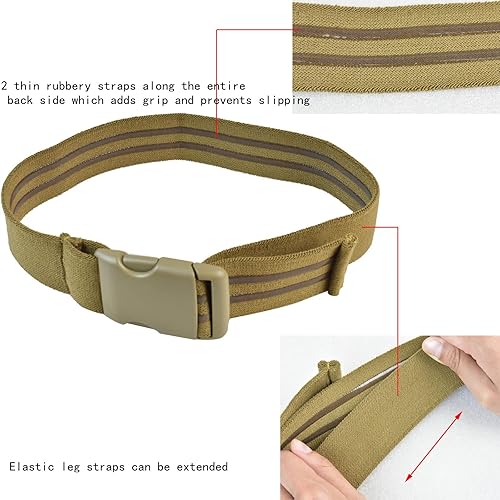 Miniatura 5 de Hdlsina Adaptador de bucle para cinturón de conducción media con placa receptora de servicio y correa táctica para las piernas, cinturón de muslo