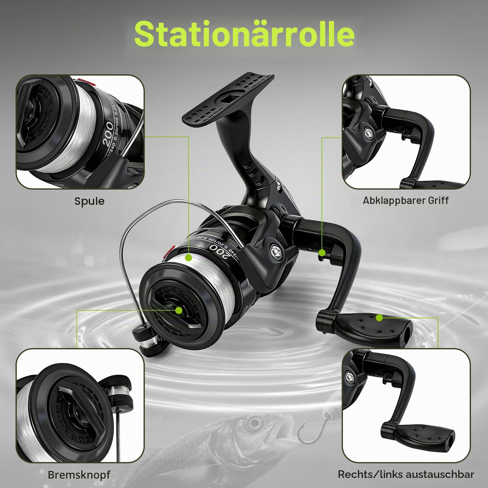 Lomffy Teleskop Angelruten und Rollen Kombi Set, 1.8M Angel Spinnruten Rollen Kombi Set mit Netto Kohlefaser Angelrute mit Tragetasche Angelrute Set mit Rolle Angelzubehör für Salzwasser Süßwasser