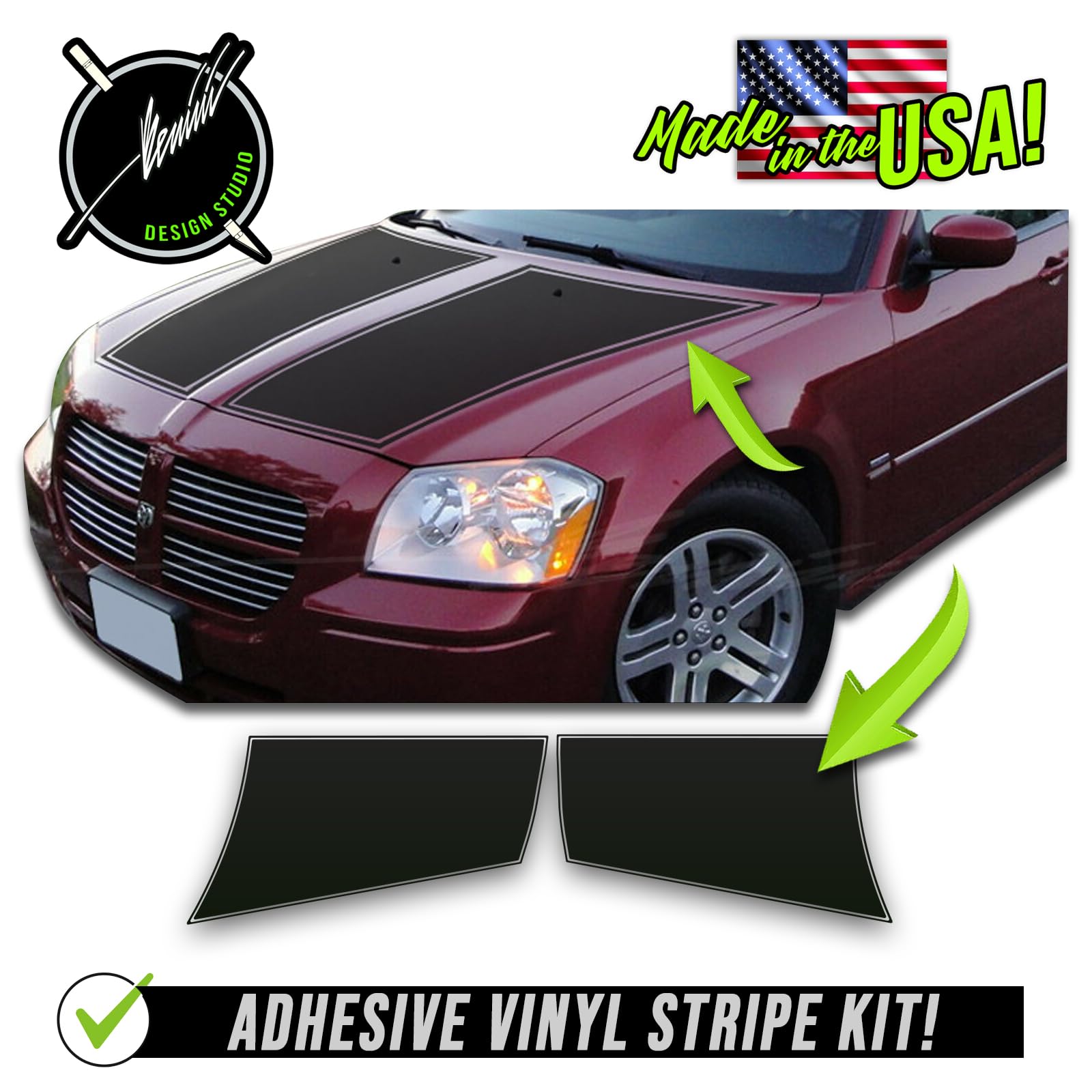 Amazon.com - BENINI DESIGN STUDIO Pin Stripe Hood Racing Stripes