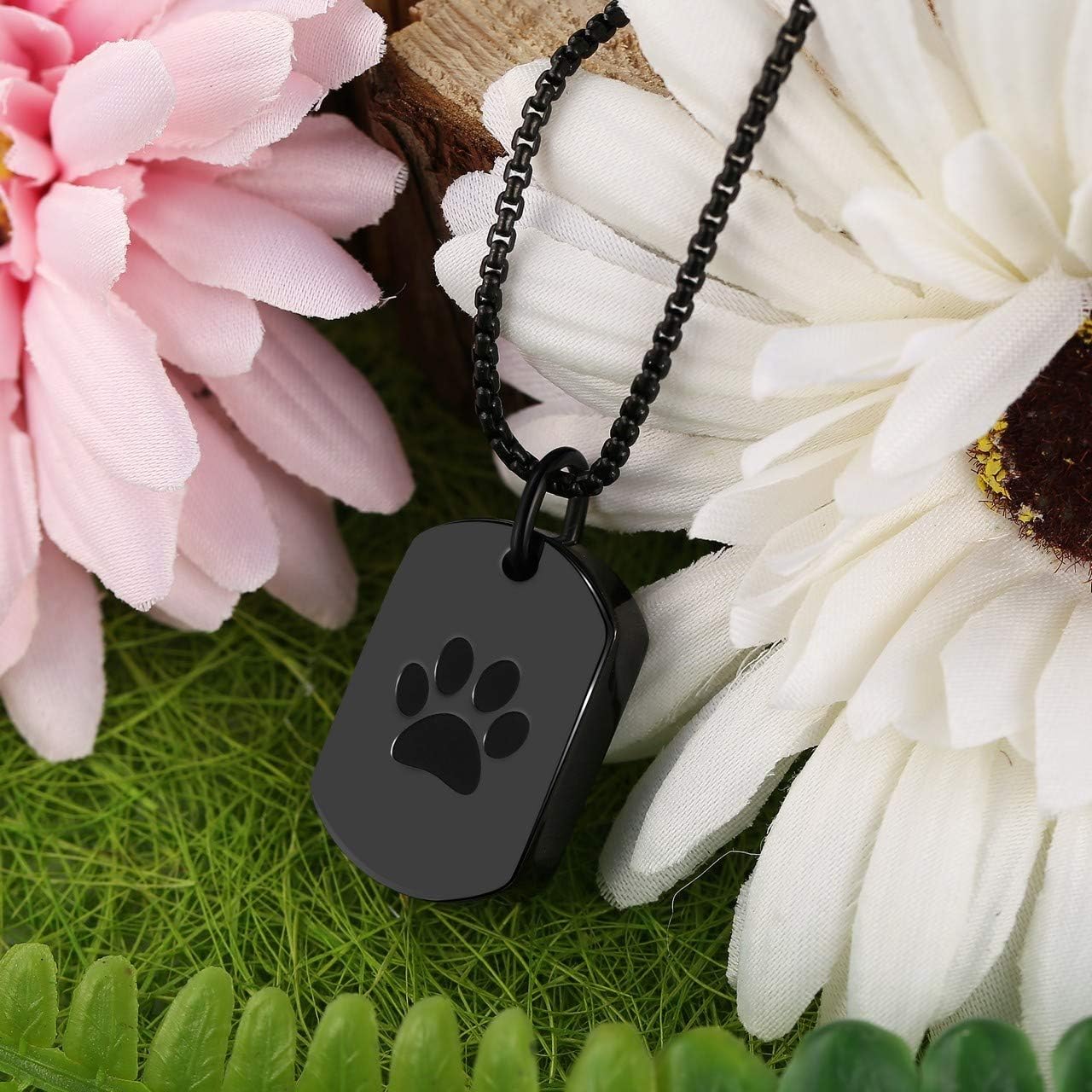 Zysta Engraving Dog Tag Paw Print Urn Necklace for Zambia Ubuy