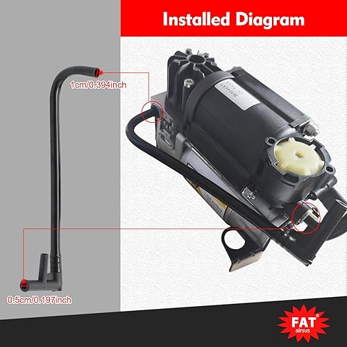 Miniatura 5 de 2203200104 Airmatic Compresor de suspensión de aire W/tubo con relé compatible con Mercedes-Benz W220 W221 W219 S211 CLS550 E320 E350 E550 S500 S600