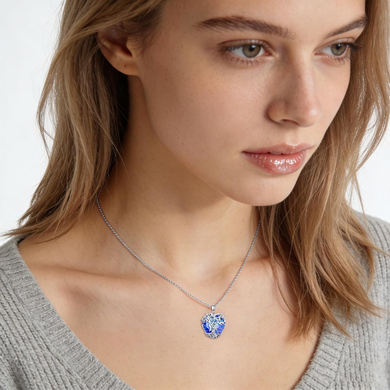 925 Sterling Silver Necklace Gifts for Women Crystal/Opal Jewelry Pendant Christmas Birthday Gift - Image 5