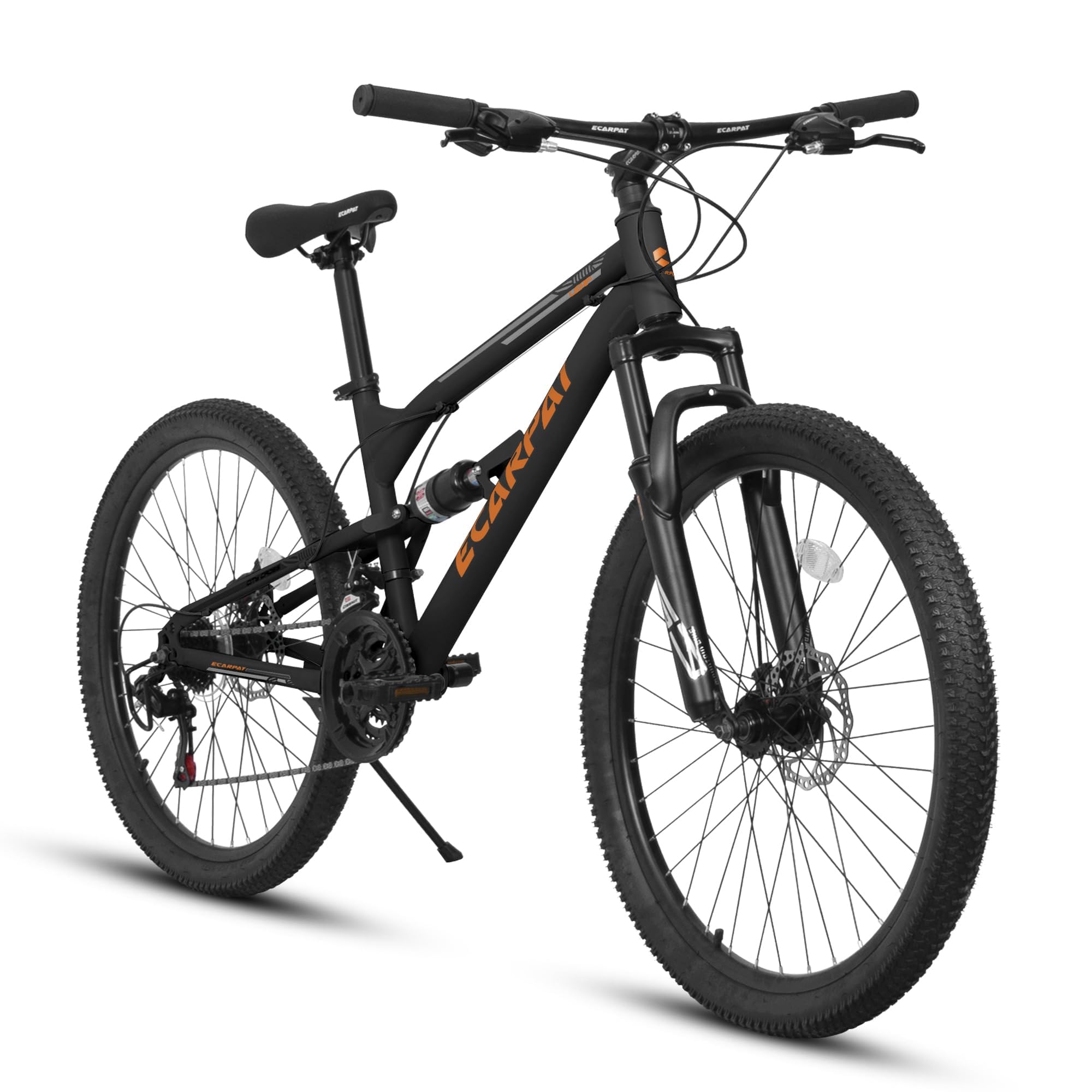 ALAKFORM 24/26/27.5 Inch Mountain Bike, Front/Full Dual Suspension Mens Womens Mountain Bike,21 Speed Disc Brake Adult Bicycles for Trail Commuter City Snow