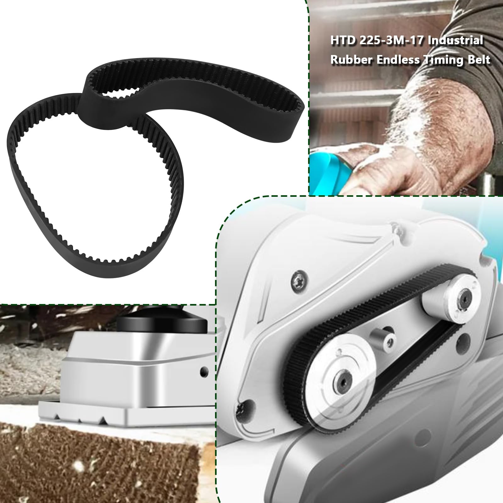 2 Pezzi HTD255-3M Cinghia dentata Antriebsriemen Compatibile con PARKSIDE PEBS 900 / BOSCH PBS75A-GBS75A-GBS75AE / SILVERCREST Smerigliatrici