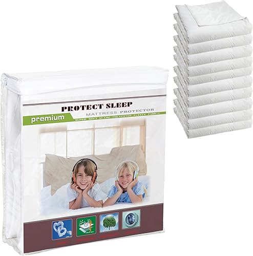 Continental Mattress Protector de colchón ultra suave con cremallera de alta calidad con función transpirable y silenciosa a prueba de agua tela de