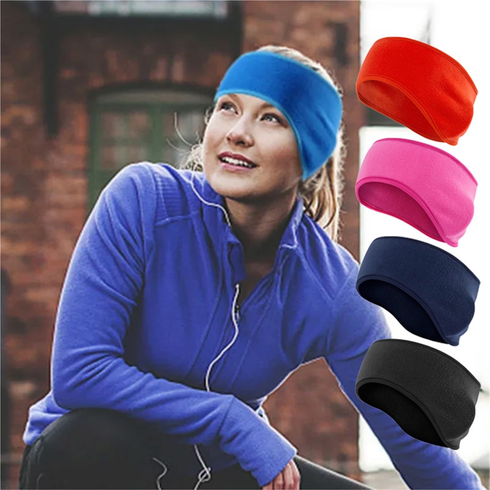 Stirnband 3Pcs Winter Ohrenschützer Kaltes Wetter Ohr Wärmer Abdeckung Radfahren Ski Snowboard Laufen Outdoor Warme Ohr Muff Stirnband Haar Band Winter Stirnband(Red)
