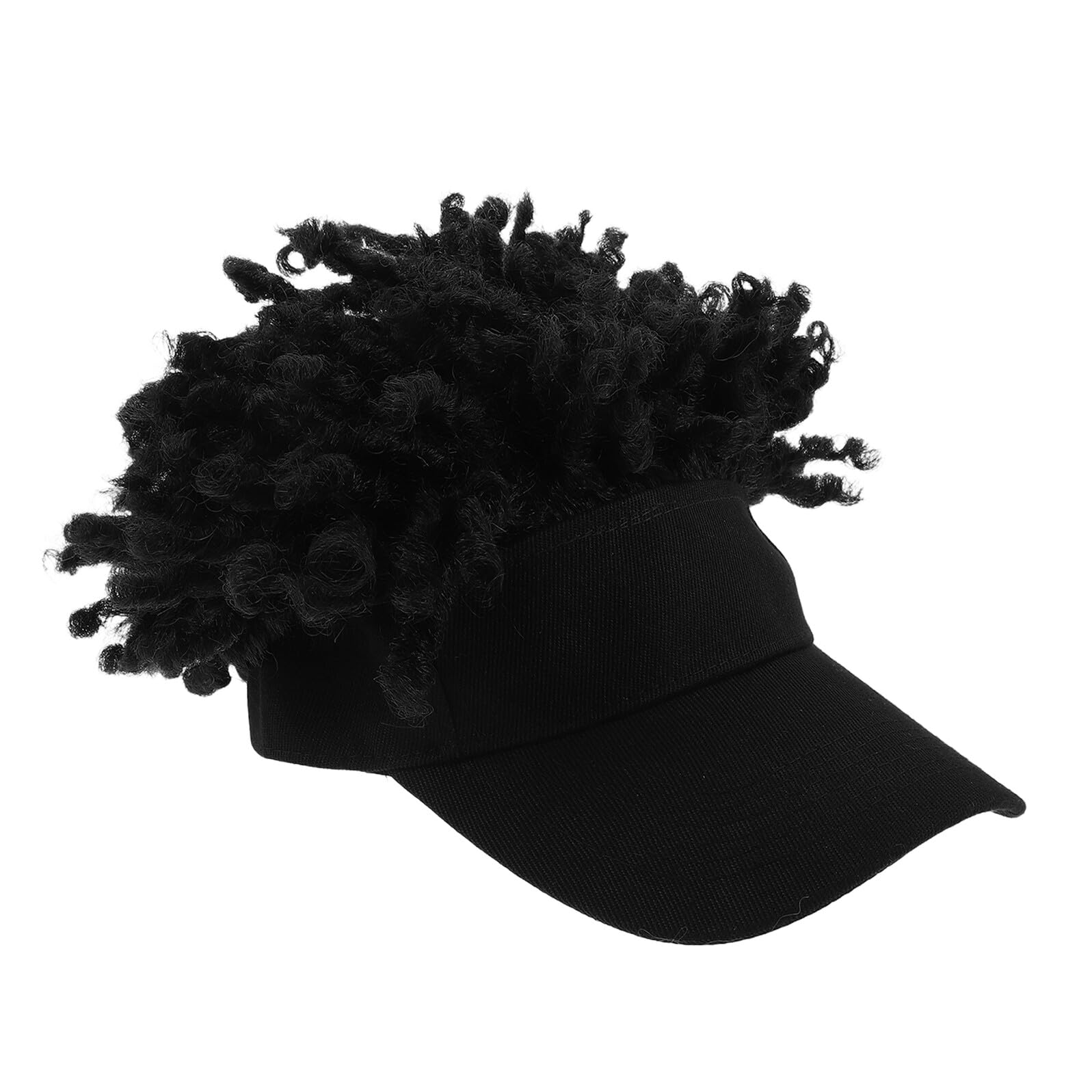 Postiche Afro Bouclée Courte Synthétique 1b Noire style casquette - 8