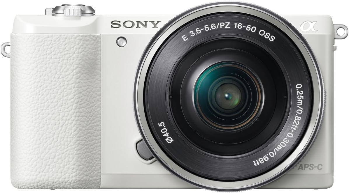 SonyILCE5100LW.CEC Compact System Camera with 16-50 Lens (24.3 MP, 180 Degrees Tiltable LCD, Fast Hybrid Auto Focus, Noise Reduction Feature, Wi-Fi and NFC) - White