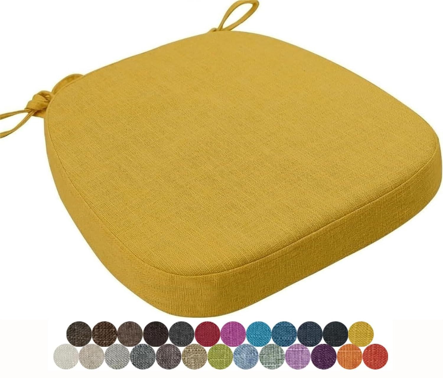 Seokor Color5 Chair Cushion Kitchen, Memory Foam Chair Pads, 40X38/43X40/43X42cm With Ties Non-Slip Chair Pads，Outdoor Indoor Seat Cushion For Dining Office Garden Chair(,43X40x8cm)