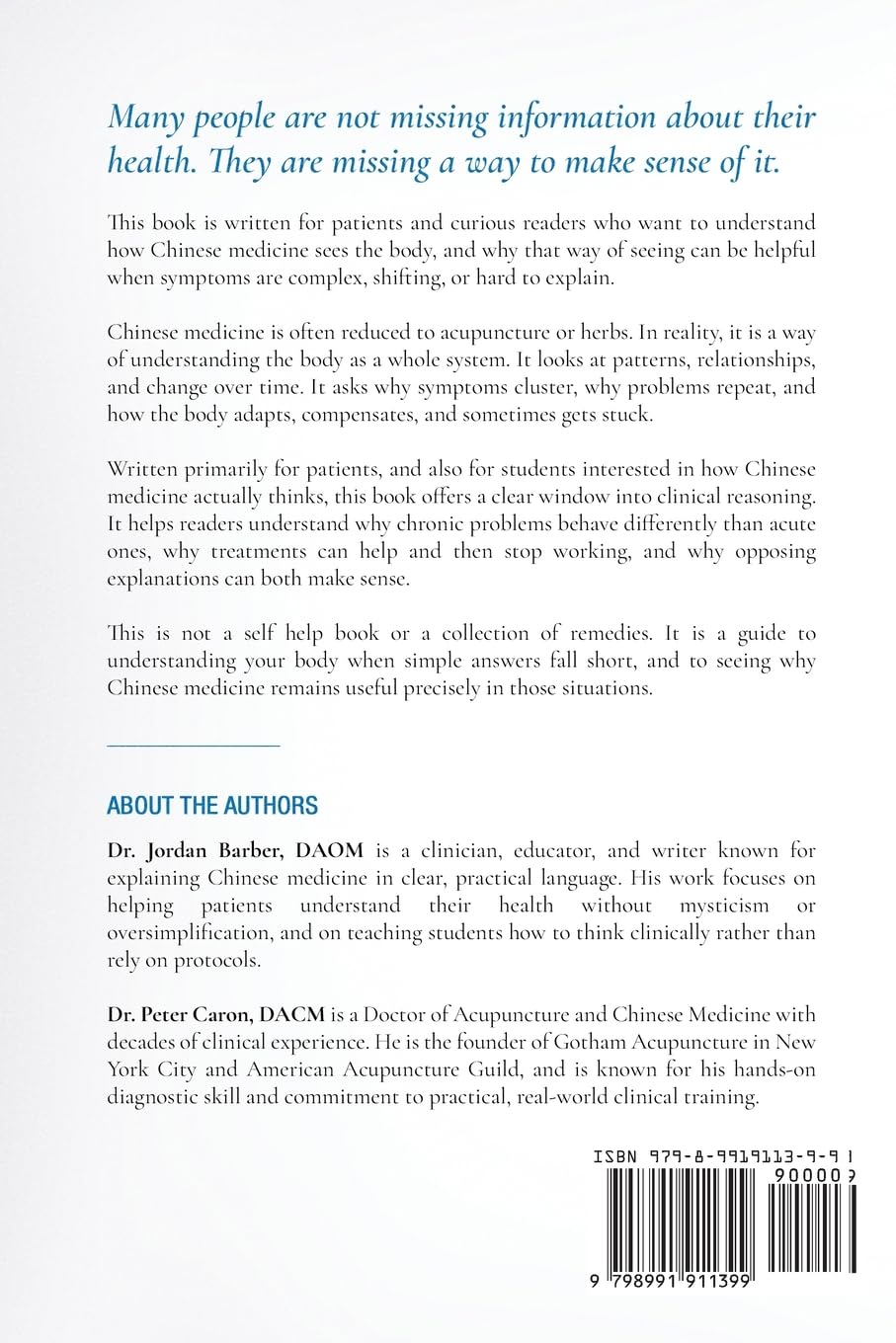 Thinking In Chinese Medicine: A Patient's Guide to Acupuncture
