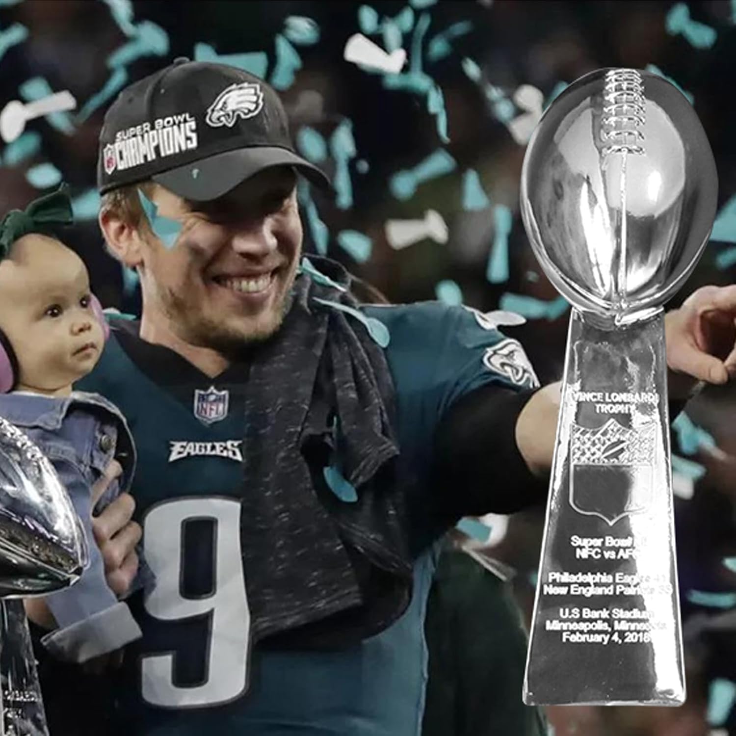 Silver Football Championship Replica Trophy, Resin Chrome Winner Cup Award Souvenir for League Team Sports Fan, LG240708101