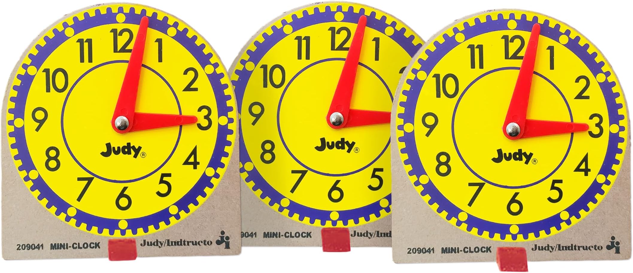 Carson Dellosa 12pc Mini Judy Clock Telling Time Clock Set