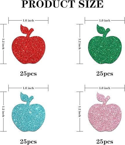 Miniatura 8 de Confeti colorido de manzana de frutas, cumpleaños, decoración de mesa de manzana con temática de frutas, 100 unidades
