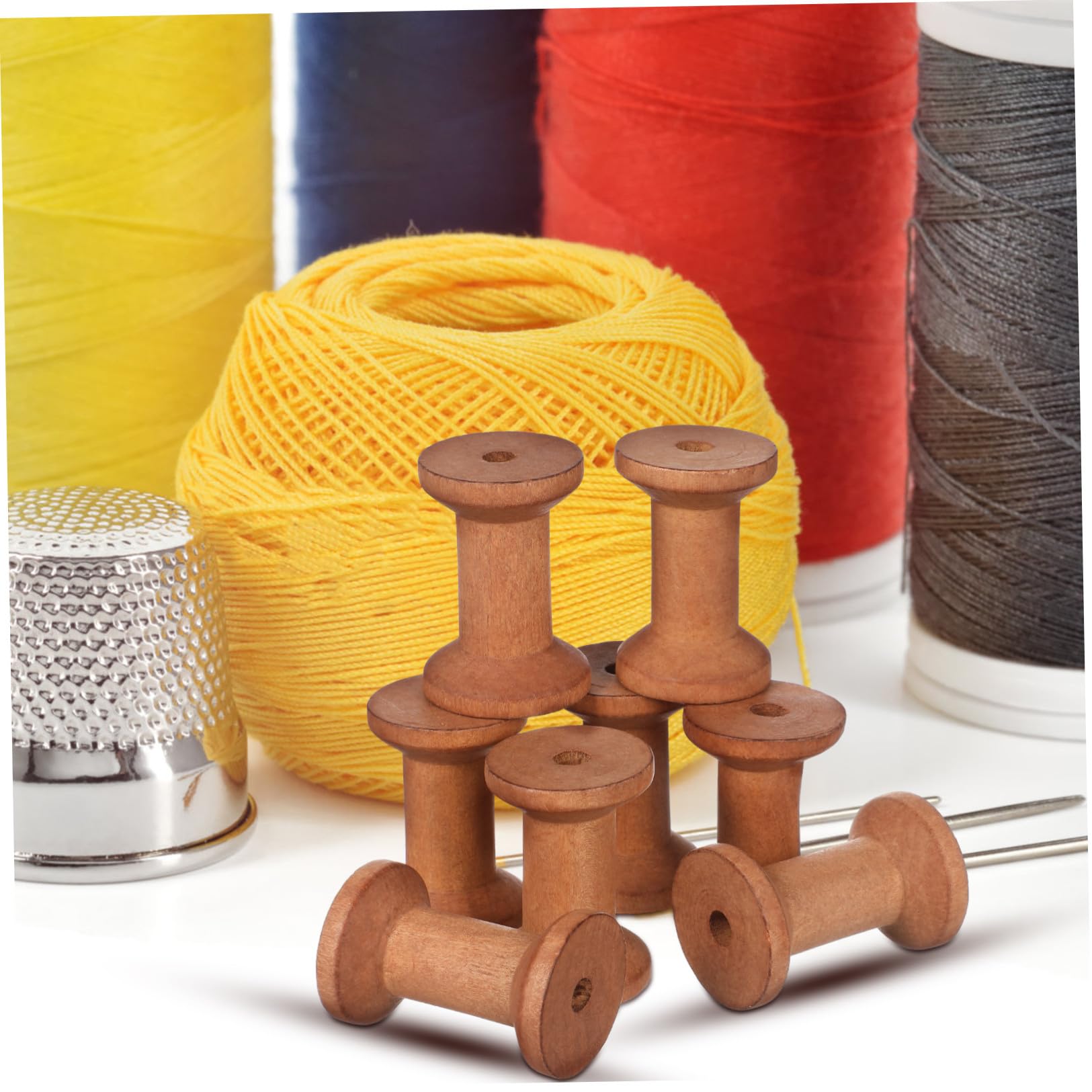 STOBOK 100pièces Spools Bois pour Fil à Broder Vides pour Couture Et Artisanat Support Pratique Bois