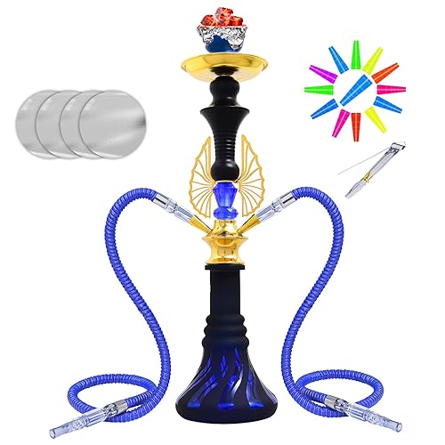 21" Elegant 2-Hose Hookah Set - Premium Kit with 20