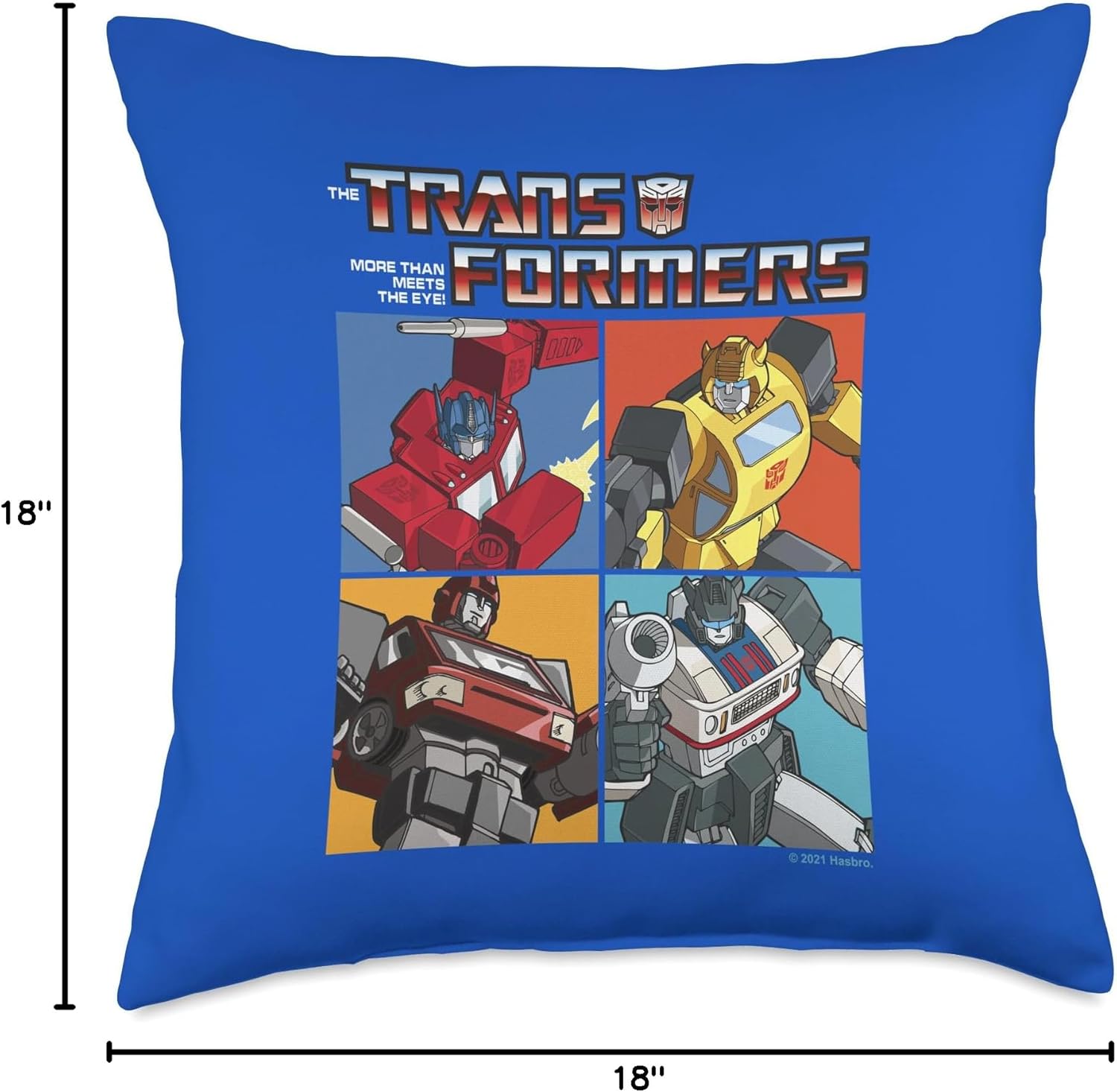Transformers Box Up Heroes Throw Pillow