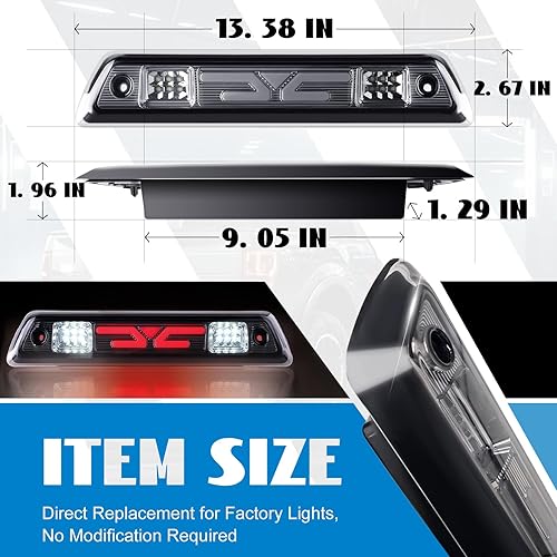 Miniatura 3 de Tercera luz de freno para Ford F150 2009-2014 3 luz de freno LED luz trasera trasera ahumada luz de freno LED luz de freno de montaje alto