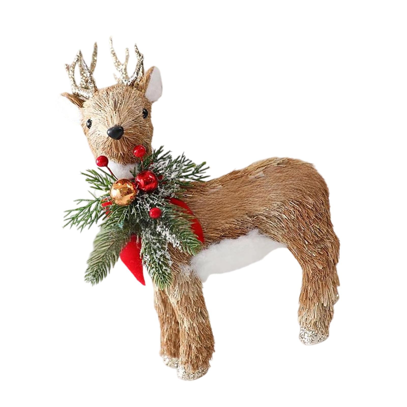APGLSXY Christmas Handcraft Foxes Squirrel Foam Sculpture Natural Festival Home Decoration for Holiday Tabletop Display Christmas Foxes Decoration Festival Foam Holiday Animal Figurine Safe Kids Home