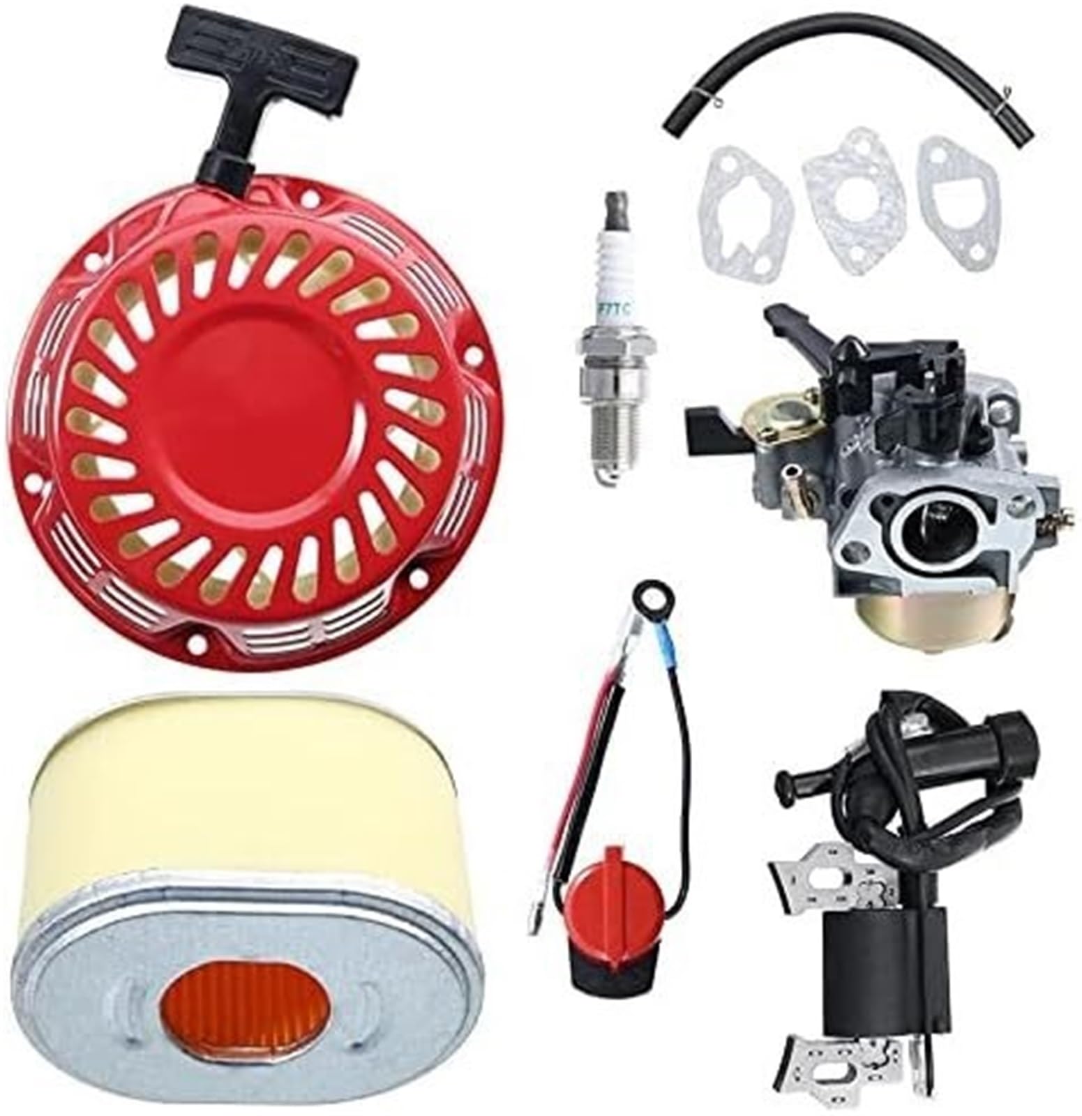 carburador de desbrozadora de gasolina Piezas de herramientas para GX200, kit servicio bobina duradera, carburador para encendido por bujía