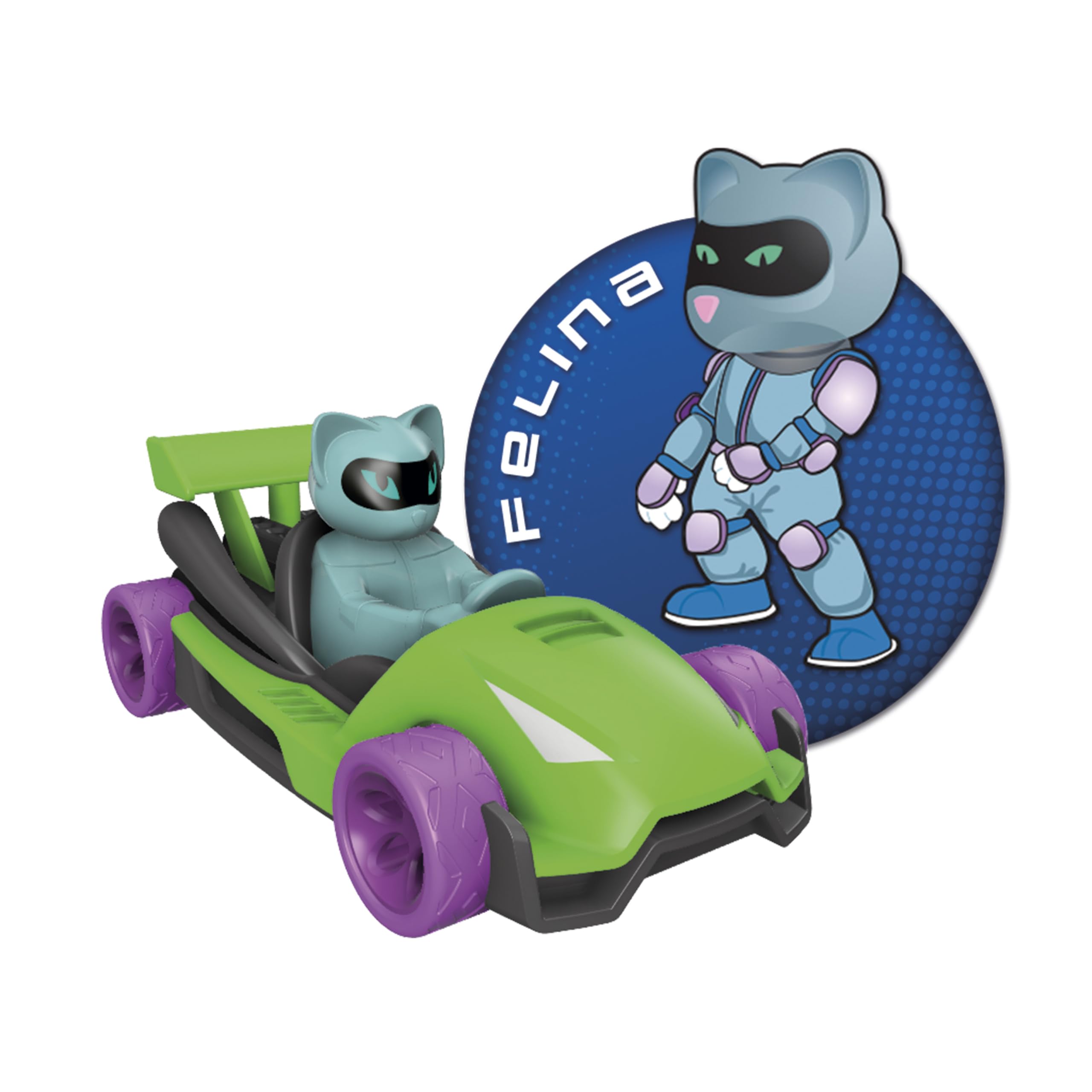Ninco - Circuito de Slot | Velokú Racers City, Circuito de Coches Infantil con 380 cm de Recorrido, Divertidos vehículos con Luces y 2 Personajes, Diseñado para niños a Partir de 3 años (91021)
