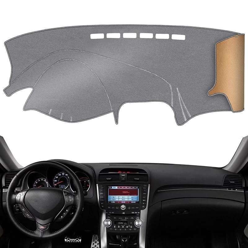 Capa para Painel com Redução de Reflexos para Acura TL 2004 a 2008, Cinza, QUYDDC