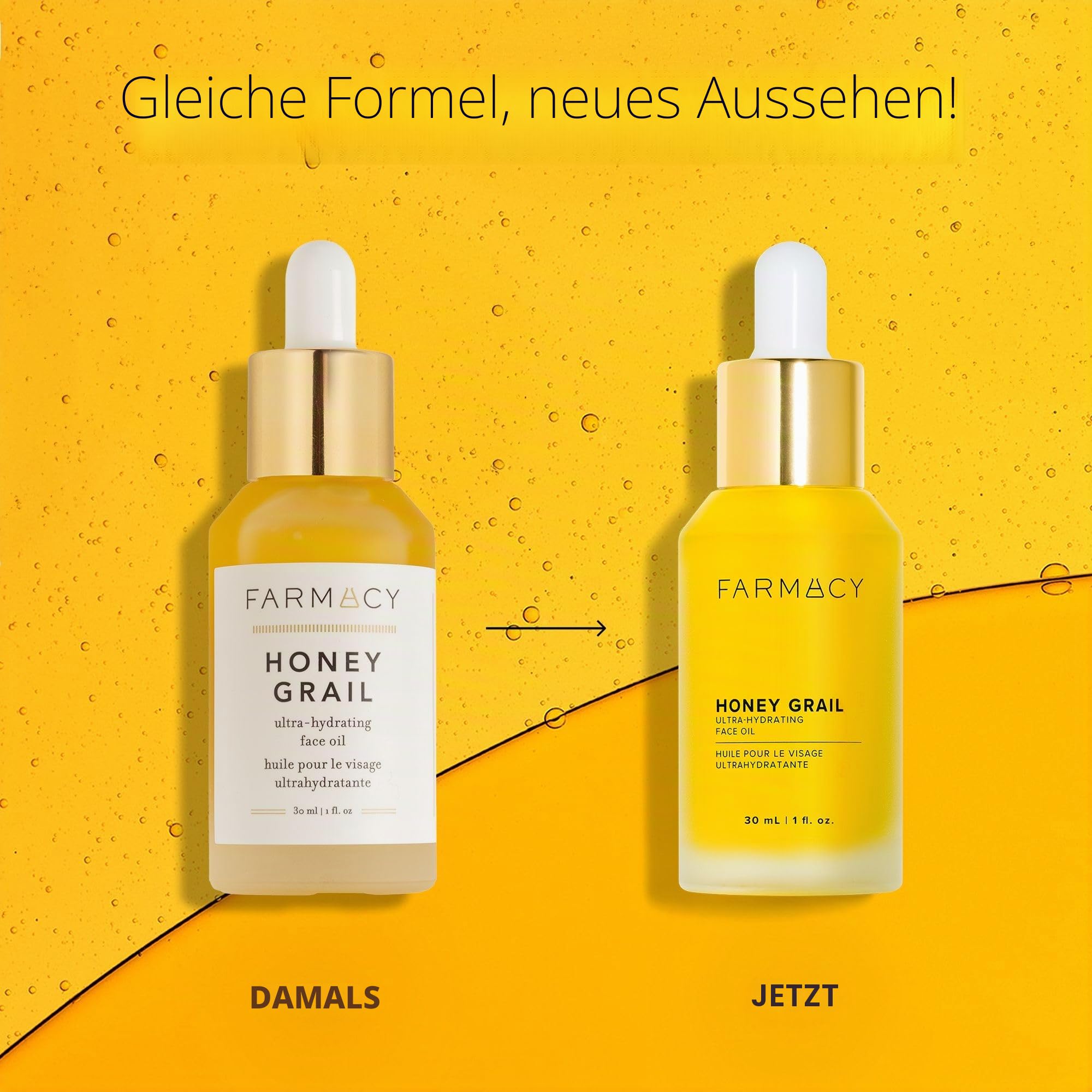 Farmacy Honig Grail Feuchtigkeitsspendende Gesichtsöl-Feuchtigkeitscreme für trockene Haut, feine Linien & Falten mit Hagebutten- und Sanddornöl