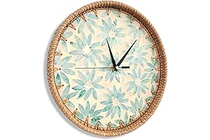 Unique Flowers Rattan Wall Decor with Modern Design for Large Spaces