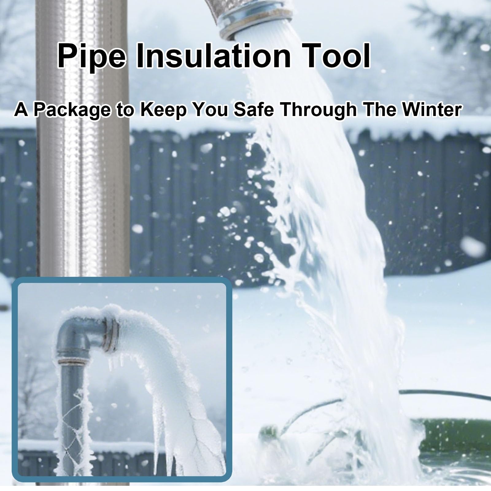 Aislante Tubo Aire Acondicionado de Aluminio, Tubo Espuma Aislante Agua Precortadas para Exteriores Protector de Sistemas de Calefacción y Aire Acondicionado Central(2.7*1.0*90cm/1.1*0.4*35.4in)