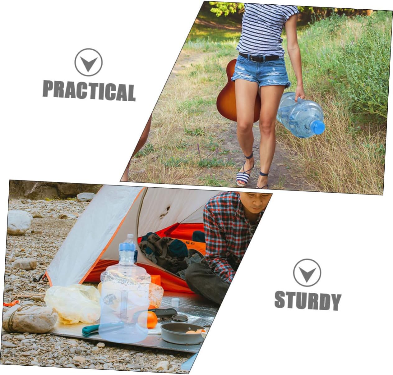 1 Set Pure Bucket Portable Water Tank Big Water Bottle Portable Water Bucket Camping Supply 3 Liters Water Jug Emergency Water Storage Water Storage Bucket Container PC Spare