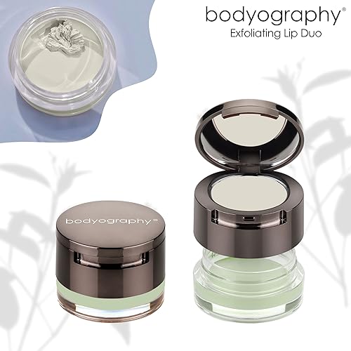 Miniatura 5 de Bodyography Exfoliating Lip Duo exfoliante y acondicionador de labios con potente aceite de marula antioxidante  Calma y protege los labios  Sin