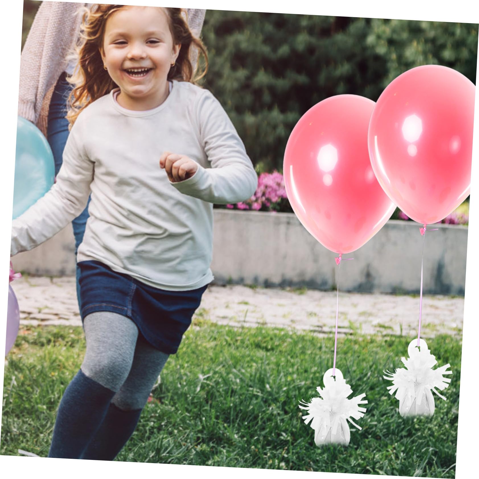 Ipetboom 6 Szt. Sztuk Białych Ciężarków Do Balonów z Cementu i Praktyczne i Wielokrotnego Użytku Ozdoby Urodziny Wesele i Imprezy Stabilne Obciążenie Do Balonów Helowych i Lateksowych