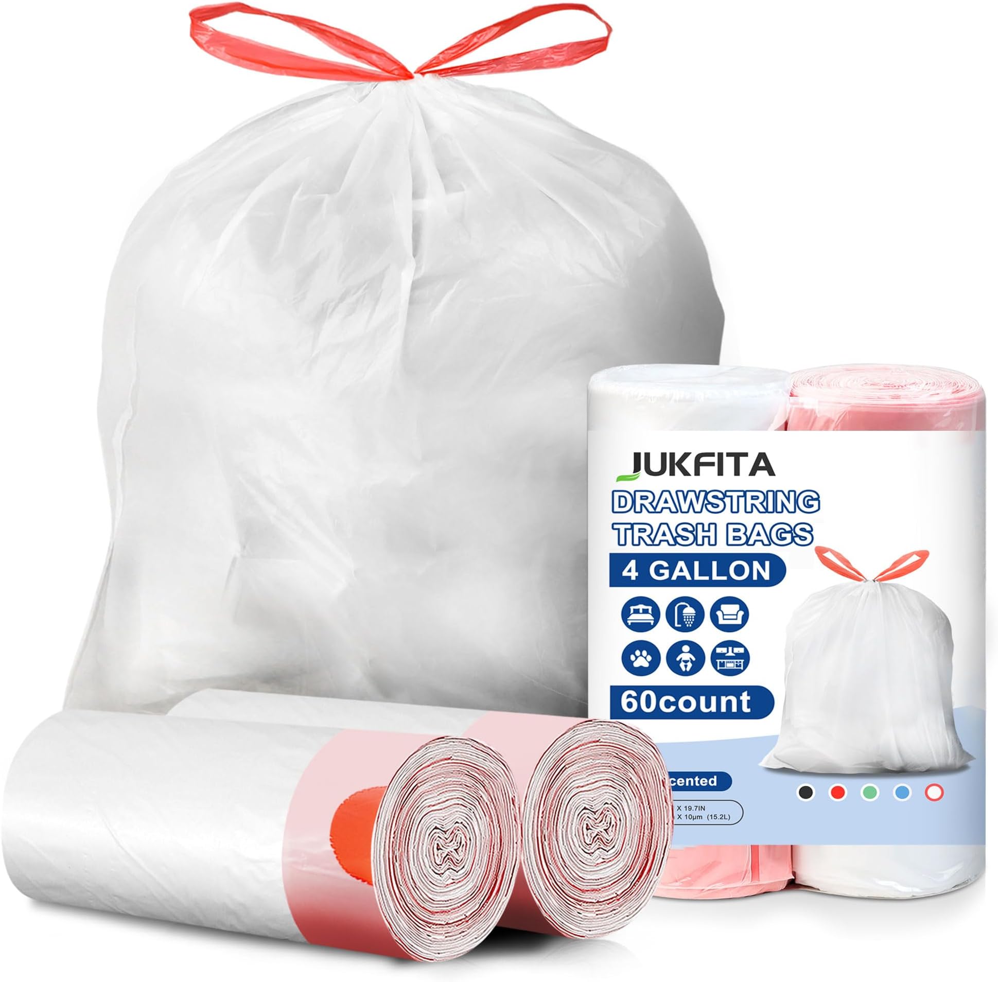 Small Trash Bags 4 Gallon Drawstring 4 Gallon Trash Bag