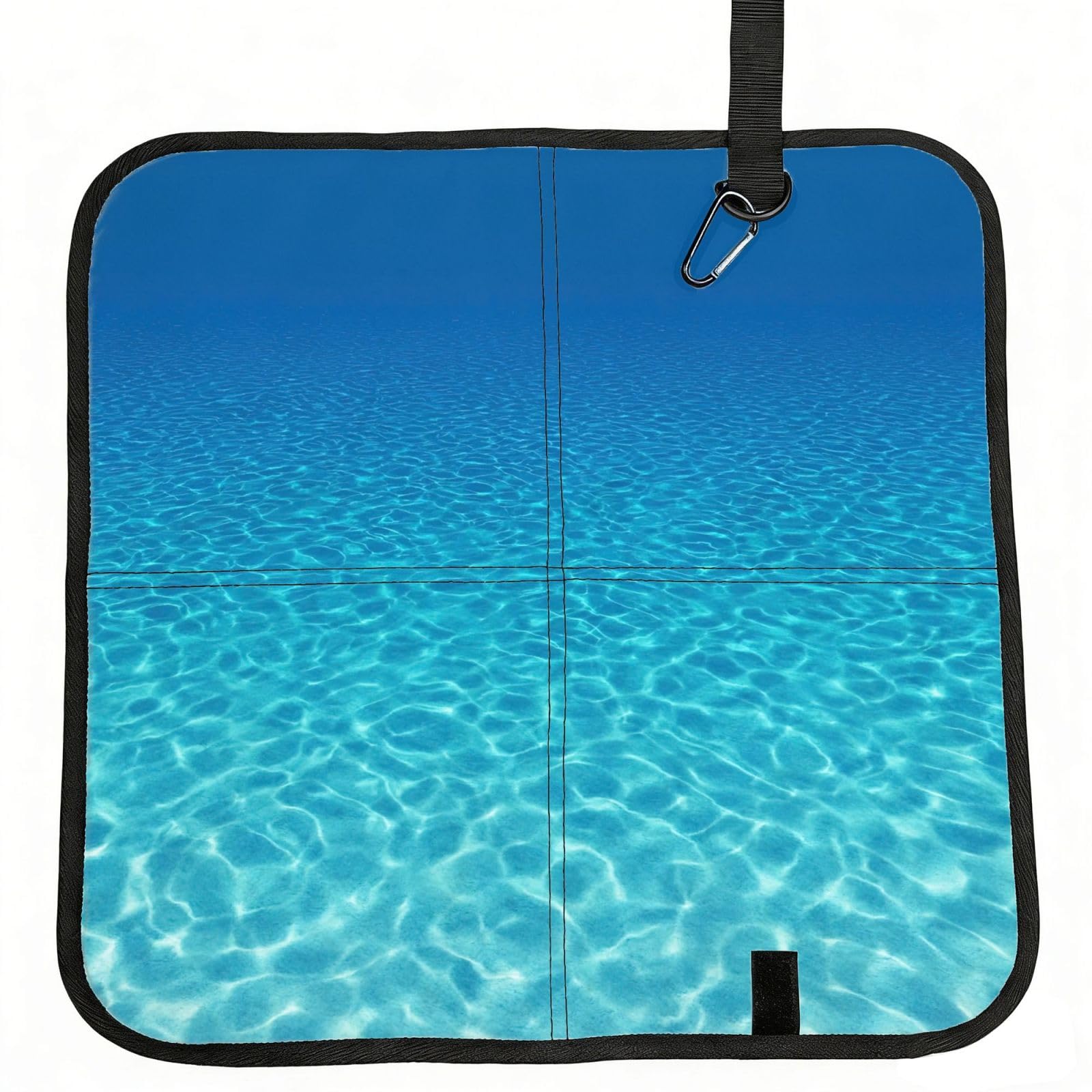 PPHGUT Tranquil Underwater Scenery Print Foldable Seat Cushion Waterproof Portable Chair Pad Travel Outdoor Picnic Camping